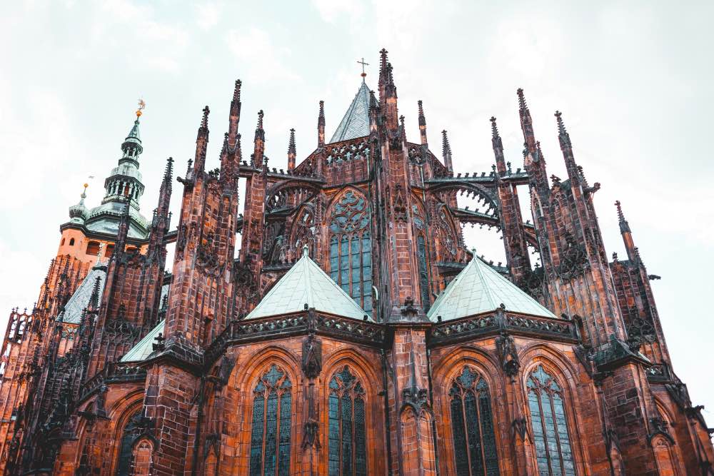 architecture glossary. Flying buttresses at St. Vitus Cathedral, Prague. 