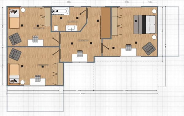 simbologia de planta baixa, planta baixa 2D criada no Planner 5D