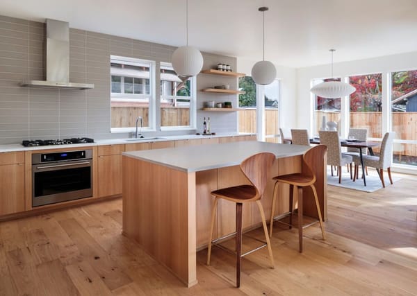 modern kitchen with a gas range