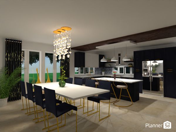 cozinha planejada no Planner 5D, simulador de cozinha