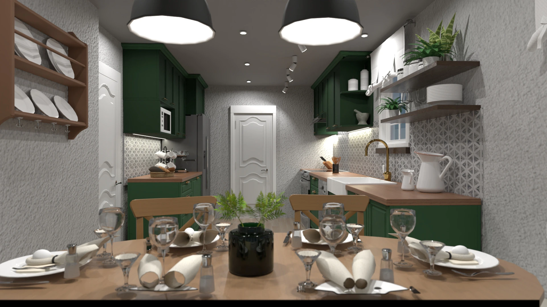 Cozy Green Kitchen #109440 by Natasha