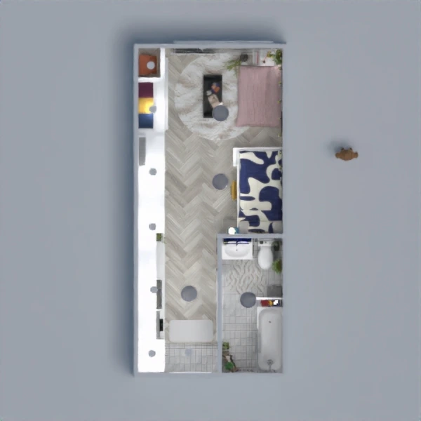 floor plans living room garage landscape entryway terrace 3d