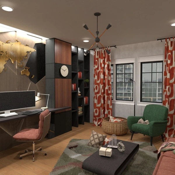 floor plans apartment furniture decor kids room office 3d