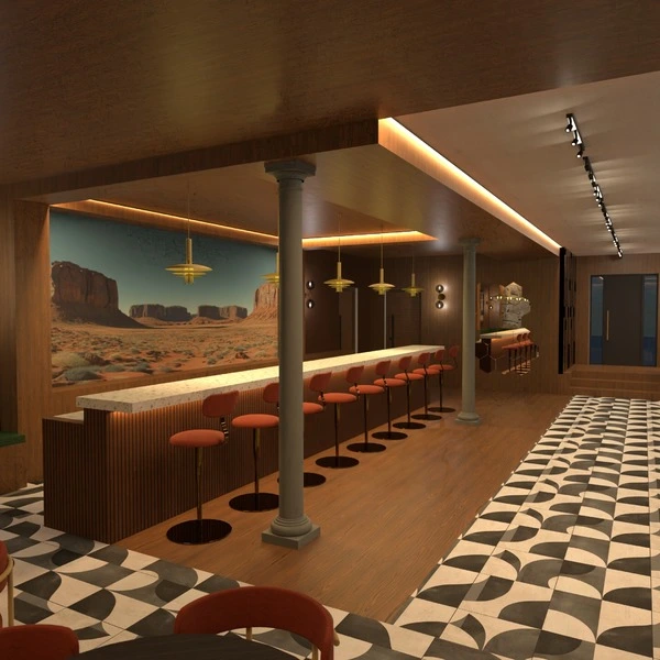 floor plans furniture decor lighting renovation cafe 3d