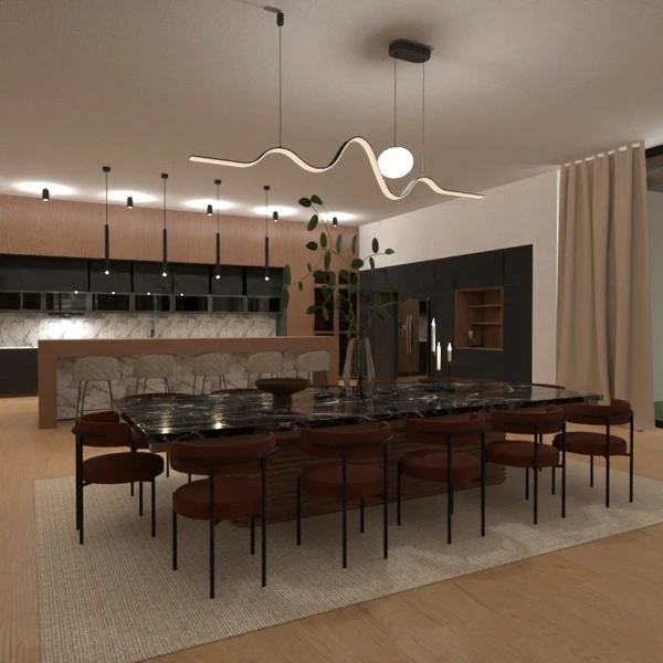 floor plans house furniture kitchen lighting dining room 3d