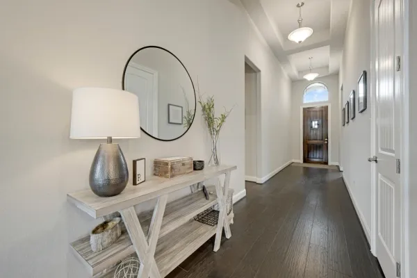 Wide entryway hallway in a luxury home