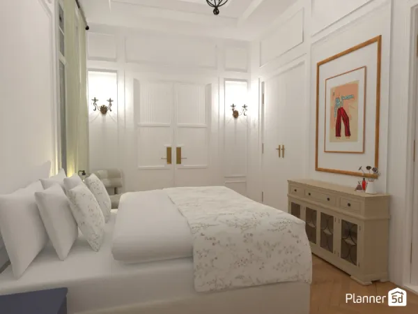 Layout de quarto criado no Planner 5D