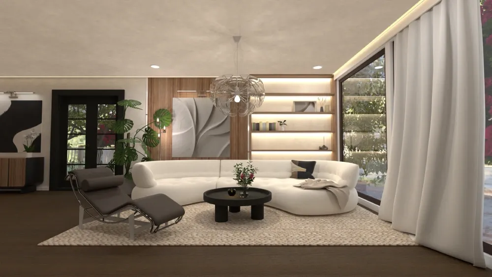 modern living room designed with Planner 5D
