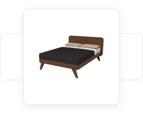Furniture options like this king bed 